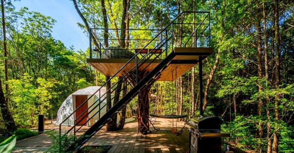 【天空テラス付】愛犬と一緒に寝れるドームテント6m